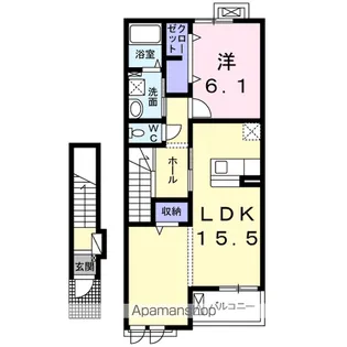 メゾン ド さちB【2階】の間取り