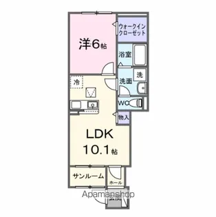 イル・ソレ 城山【1階】の間取り