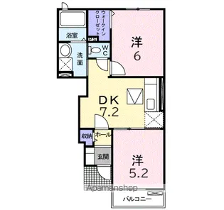 リヴィエールⅤB【1階】の間取り
