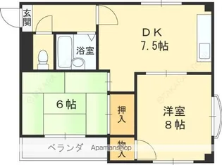 シャトレー寿【1階】の間取り