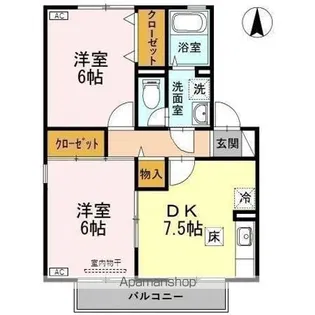 セジュールⅡ C棟【1階】の間取り