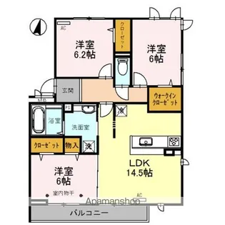 ロイジェントパークス レイクタウン II C【3階】の間取り
