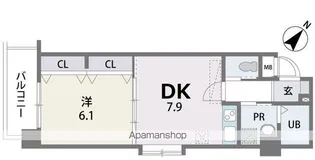エスポワール南福岡【202号室】の間取り