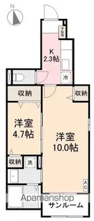 ロードサイドヒルズ三条【101号室】の間取り