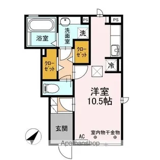 ゼフィール神田【1階】の間取り