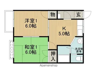フレグランスすわB棟【203号室】の間取り