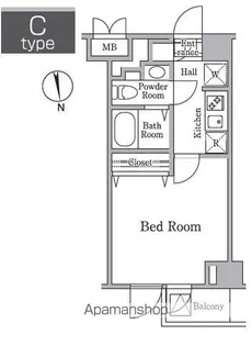 レジディア西小山【2階】の間取り