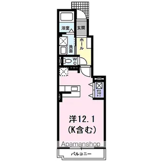 デ・ラ・プレミール【1階】の間取り