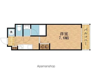 SK RESIDENCES 城北(旧 LA DOUCEUR城北)【106.号室】の間取り