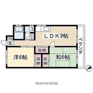 レジデンスヒルズ向台【305号室】の間取り