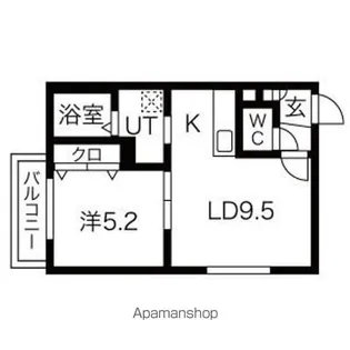 ソレイユ平岸【201号室】の間取り