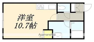 コスモB【102号室】の間取り