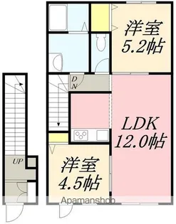 PRINCE K.RⅣ【206号室】の間取り