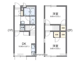 レオパレス福泊A【1階】の間取り