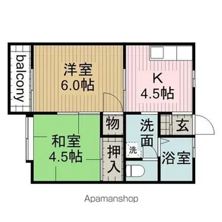 サンハイツ【2階】の間取り