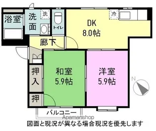 フレグランス シャレムA【202号室】の間取り