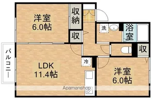 ハイムコスモス【2階】の間取り