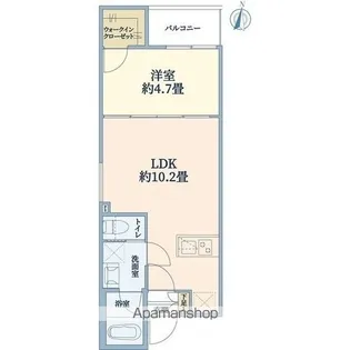 ウェルスクエア豊中本町【2階】の間取り