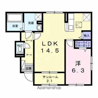 ブロッサムプラム館【1階】の間取り