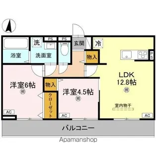 DーREGALO日光S【3階】の間取り