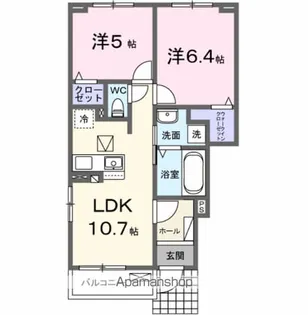 ポルトⅡ【1階】の間取り