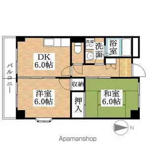 リンピア魚住【2階】の間取り