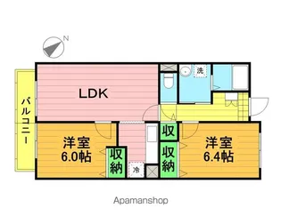 ブロードフォーリスト【2階】の間取り