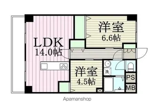 ダイアパレス榴ヶ岡公園【203号室】の間取り