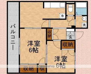 ペアホース南台【207号室】の間取り