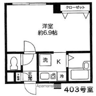 スタジオ根岸【4階】の間取り