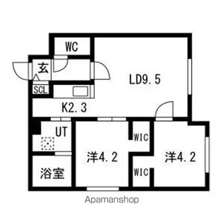 TOOZ福住【4階】の間取り