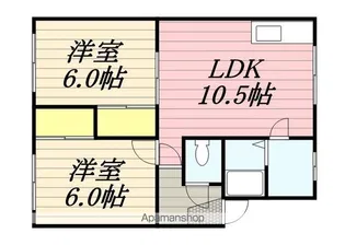 コーポ中西【203号室】の間取り