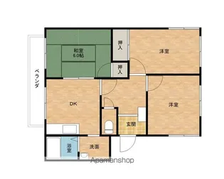 フレグランス高松【101号室】の間取り