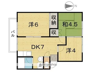 サンパーラハイツ【205号室】の間取り