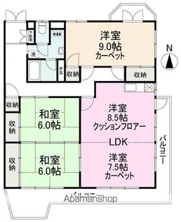 オオクラマンション1104号【11階】の間取り