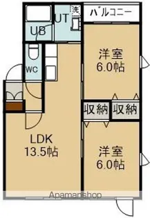 めぞん八番館【301号室】の間取り