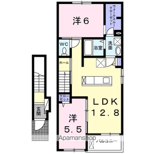 フローラルコートA【2階】の間取り