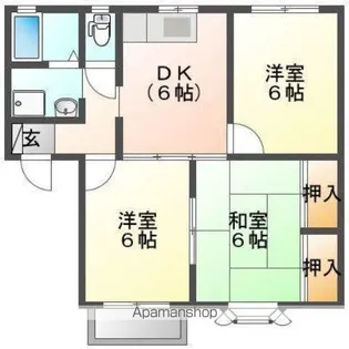 パルティール春日【1階】の間取り