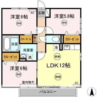 グレイスフルK【2階】の間取り