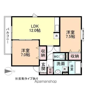 アザレアパーク B【1階】の間取り