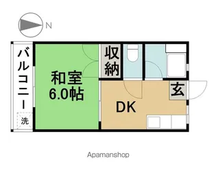 サンライフ高畑【M-15号室】の間取り