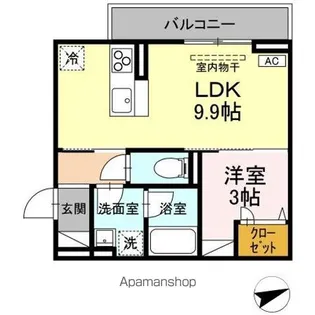 サントピア新涯II【2階】の間取り