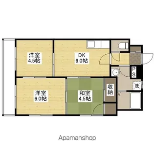 ソレアード山本【3階】の間取り
