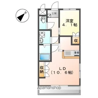 サンハイツ【201号室】の間取り