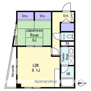 リバーコート【202号室】の間取り