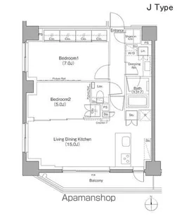 ザ・パークハビオ上野御徒町【9階】の間取り