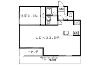 BEL CASA【102号室】の間取り