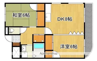 依田ハイツ D棟【203号号室】の間取り
