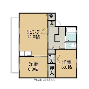 ルーブルハイツ【1階】の間取り