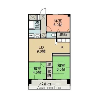 グレイス旭台【5階】の間取り